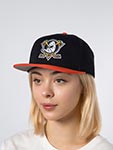 Бейсболка AMERICAN NEEDLE арт. 42412B-AMD Anaheim Mighty Ducks 400 Series NHL (черный / оранжевый )